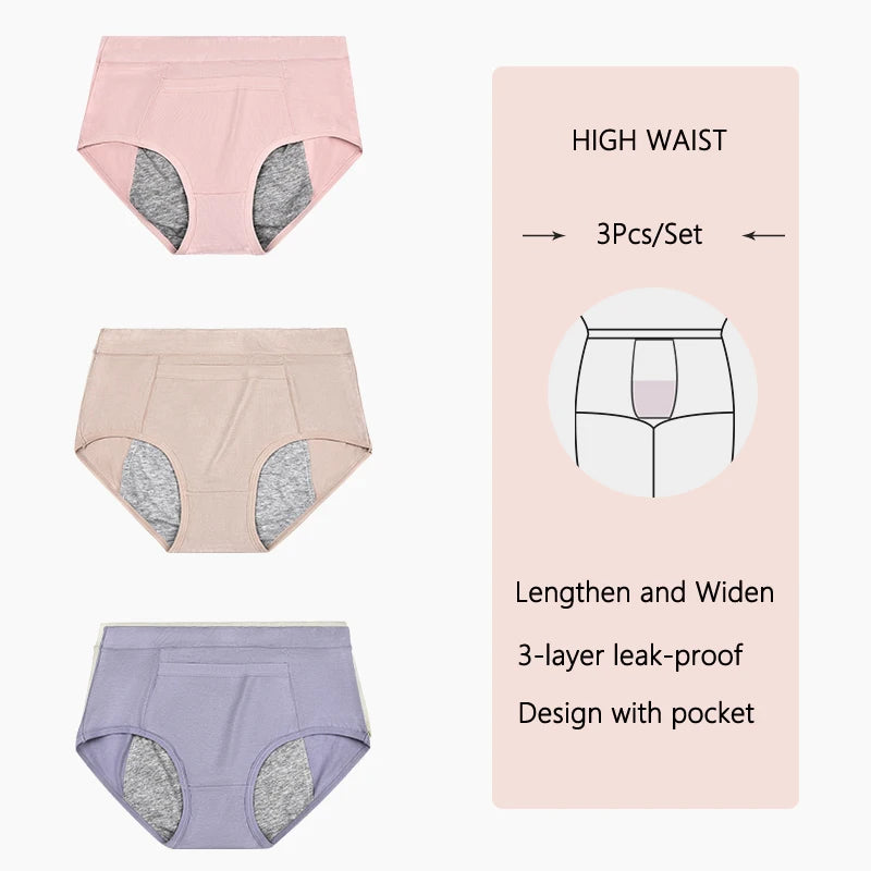 Hervera 3-Pack Menstrual Briefs